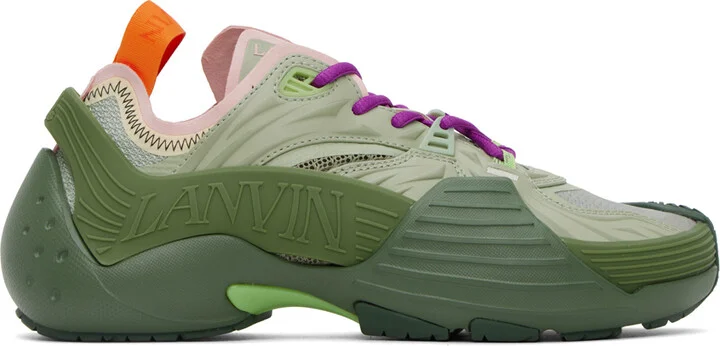Lanvin Khaki Flash-X Sneakers