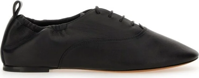 Lanvin Lace-Up Leather Flat Shoes