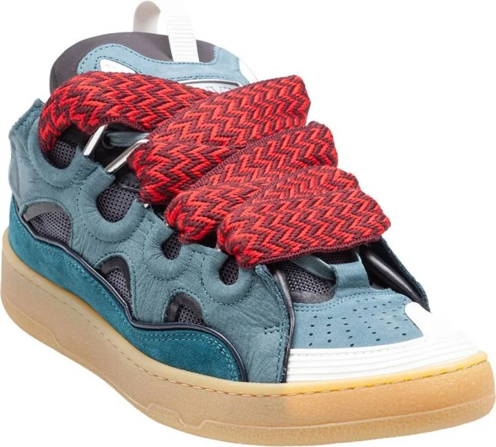 Lanvin Leather Curb Sneakers - Image 2