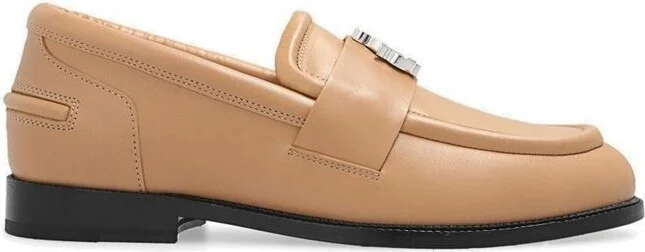 Lanvin Logo Tag Round Toe Loafers