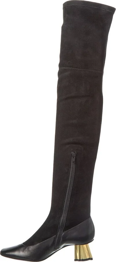 Lanvin M&E Suede Over-The-Knee Boot - Image 2
