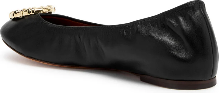 Lanvin Mélodie Embellished Leather Ballet Flats - Image 2