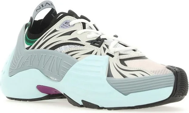 Lanvin Mesh Flash-X Lace-Up Sneakers