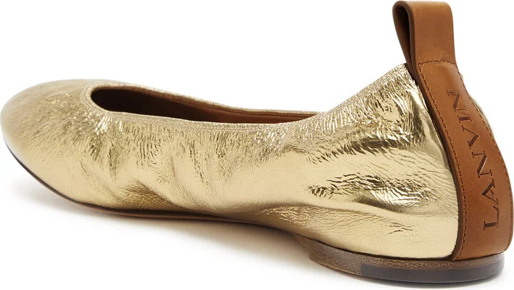 Lanvin Metallic Leather Ballet Flats - Image 2