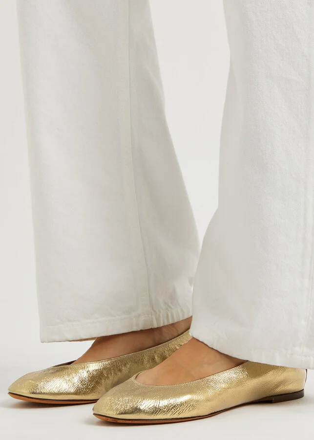 Lanvin Metallic Leather Ballet Flats - Image 5