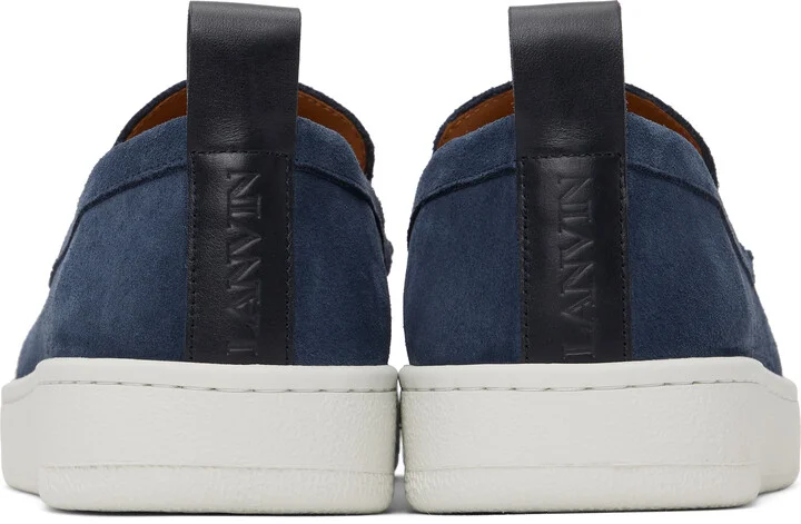 Lanvin Navy Cruiser Suede Sneakers - Image 2