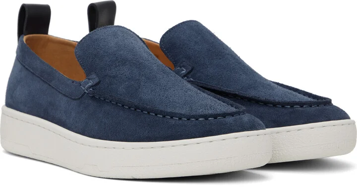 Lanvin Navy Cruiser Suede Sneakers - Image 4
