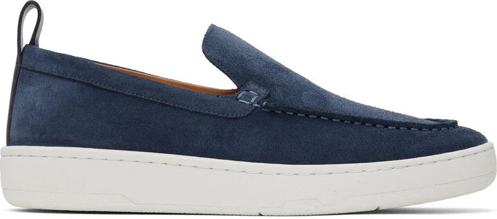 Lanvin Navy Cruiser Suede Sneakers