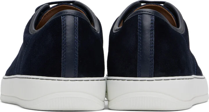 Lanvin Navy DBB1 Suede & Leather Sneakers - Image 2