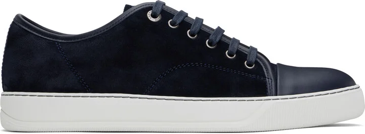 Lanvin Navy DBB1 Suede & Leather Sneakers