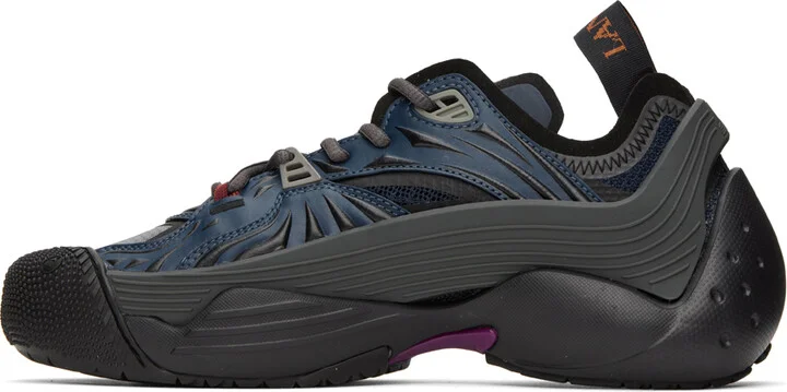 Lanvin Navy Flash-X Sneakers - Image 3