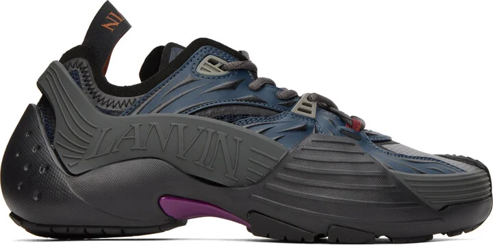 Lanvin Navy Flash-X Sneakers