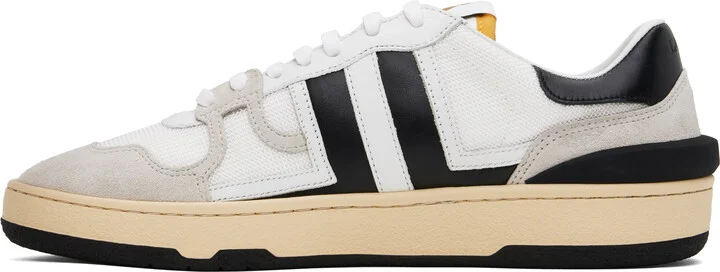 Lanvin Off-White & Black Clay Mesh Sneakers - Image 3