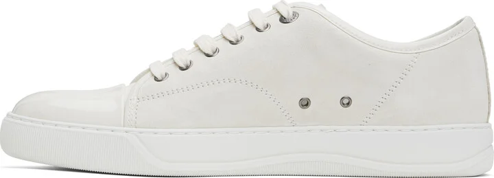 Lanvin Off-White DBB1 Suede & Leather Sneakers - Image 3