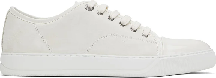 Lanvin Off-White DBB1 Suede & Leather Sneakers