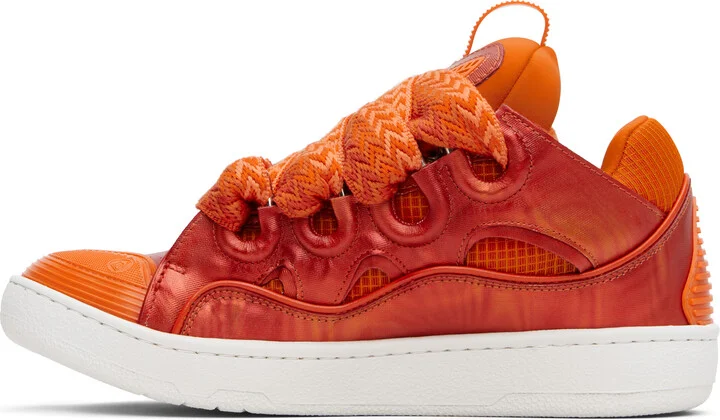 Lanvin Orange Curb Sneakers - Image 3