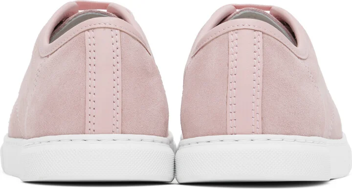 Lanvin Pink DBB1 Leather & Suede Sneakers - Image 2