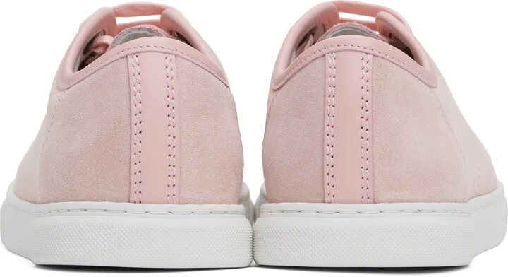 Lanvin Pink DBB1 Leather & Suede Sneakers - Image 2