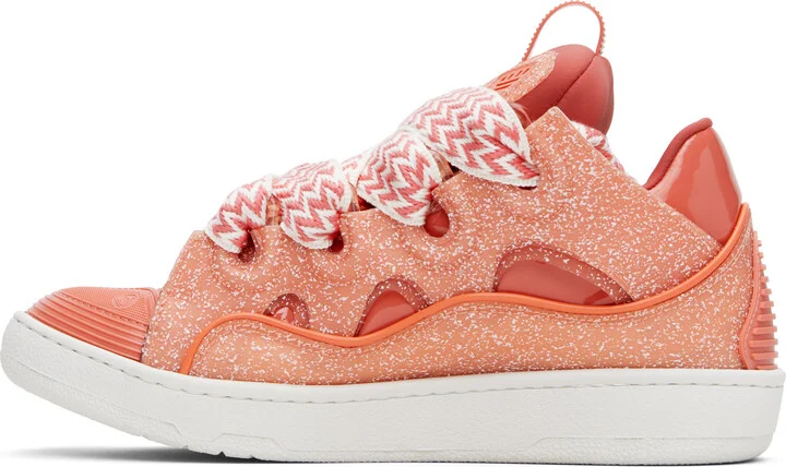 Lanvin Pink Speckled Curb Sneakers - Image 3