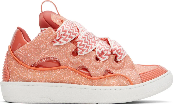 Lanvin Pink Speckled Curb Sneakers