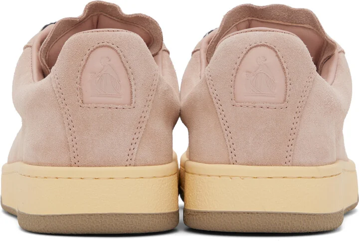 Lanvin Pink Suede Curb Lite Sneakers - Image 2
