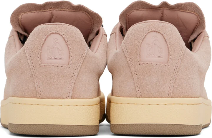Lanvin Pink Suede Curb Lite Sneakers - Image 2
