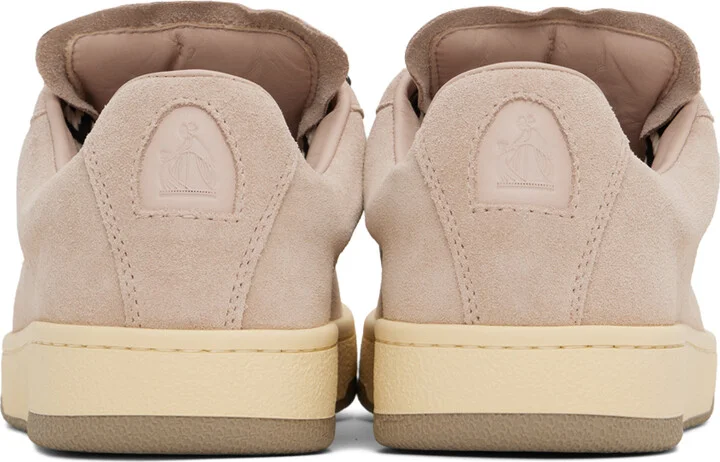 Lanvin Pink Suede Curb Lite Sneakers - Image 2