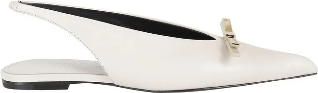 Lanvin Pointed-Toe Slingback Flats