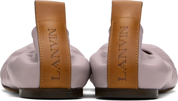 Lanvin Purple Leather Ballerina Flats - Image 2