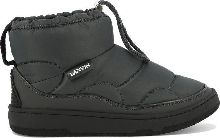 Lanvin Quilted Padded Drawstring Ankle Boots