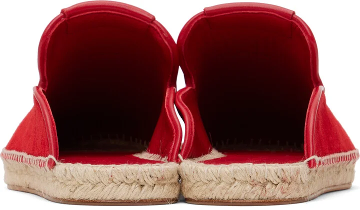 Lanvin Red Dorma Leather Espadrille Loafers - Image 2