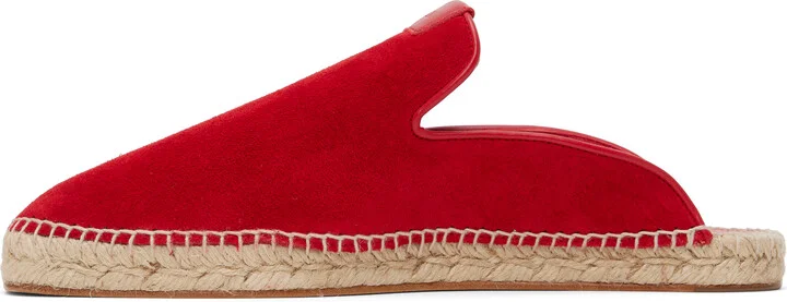 Lanvin Red Dorma Leather Espadrille Loafers - Image 3