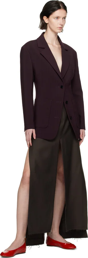 Lanvin Red Leather Ballerina Flats - Image 5