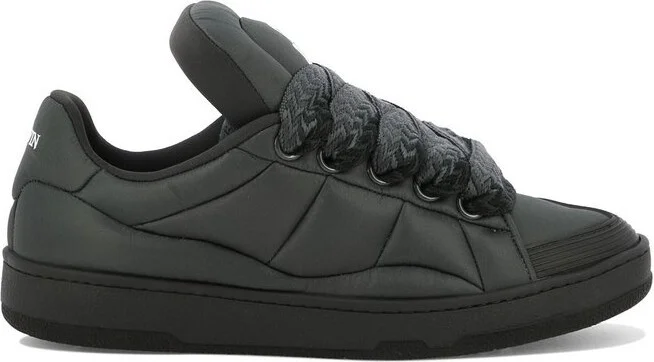 Lanvin Round Toe Lace-Up Sneakers