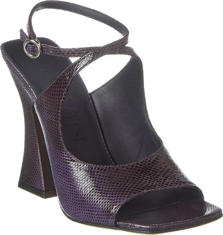 Lanvin Smile Embossed Leather Sandal