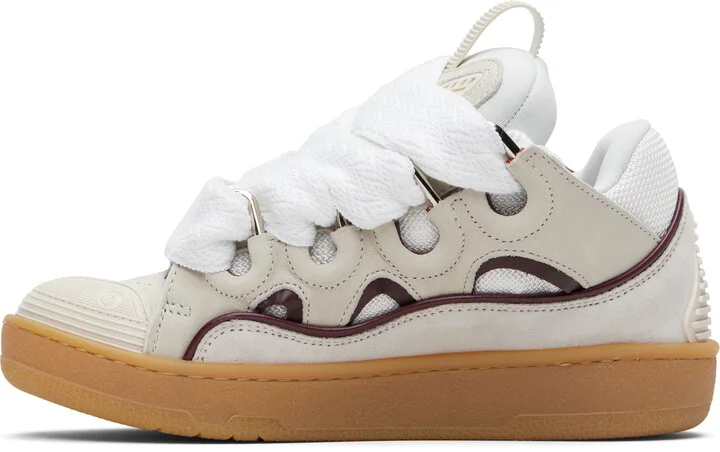 Lanvin SSENSE Exclusive Beige Curb Sneakers - Image 3