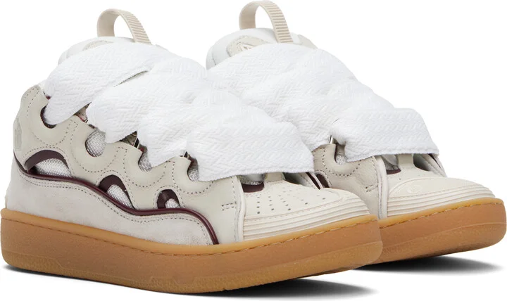 Lanvin SSENSE Exclusive Beige Curb Sneakers - Image 4