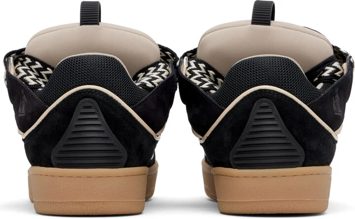 Lanvin SSENSE Exclusive Black Curb Leather Sneakers - Image 2
