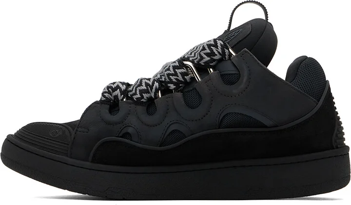 Lanvin SSENSE Exclusive Black Curb Sneakers - Image 3