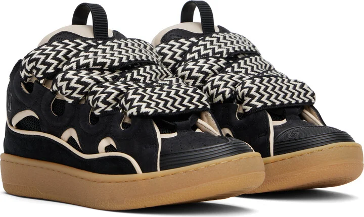 Lanvin SSENSE Exclusive Black Curb Sneakers - Image 4