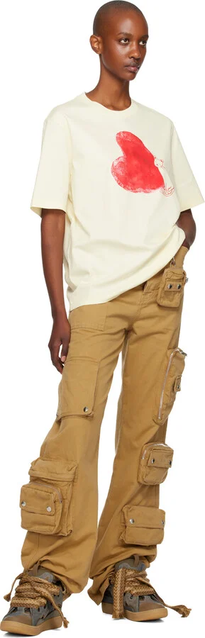 Lanvin SSENSE Exclusive Blue & Brown Curb Denim Sneakers - Image 5