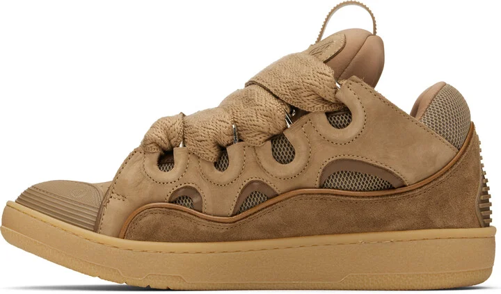 Lanvin SSENSE Exclusive Brown Curb Sneakers - Image 3