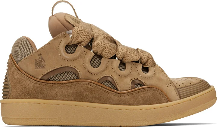 Lanvin SSENSE Exclusive Brown Curb Sneakers