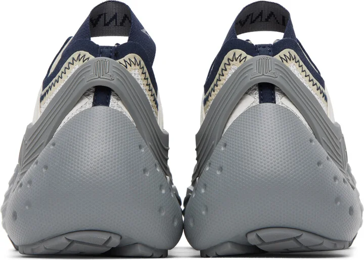 Lanvin SSENSE Exclusive Gray & Navy Flash-X Sneakers - Image 2
