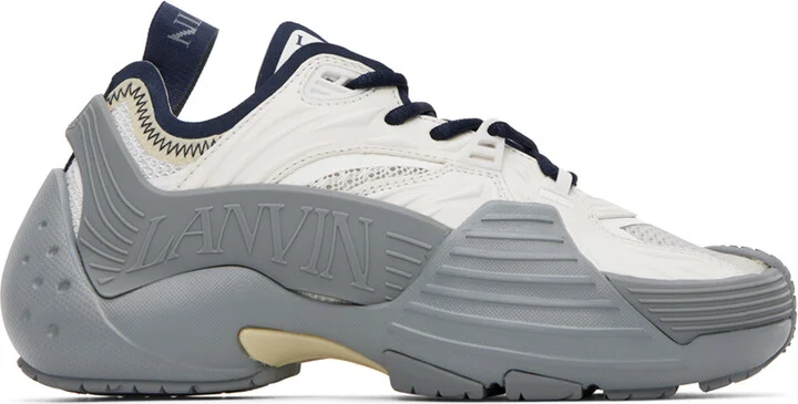 Lanvin SSENSE Exclusive Gray & Navy Flash-X Sneakers