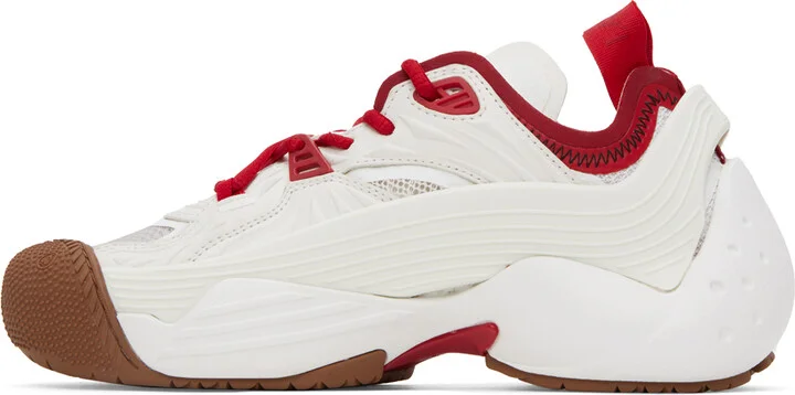 Lanvin SSENSE Exclusive Red & White Flash-X Sneakers - Image 3