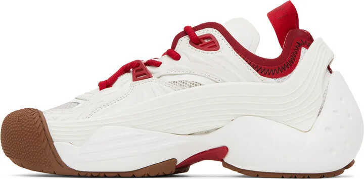 Lanvin SSENSE Exclusive Red & White Flash-X Sneakers - Image 3