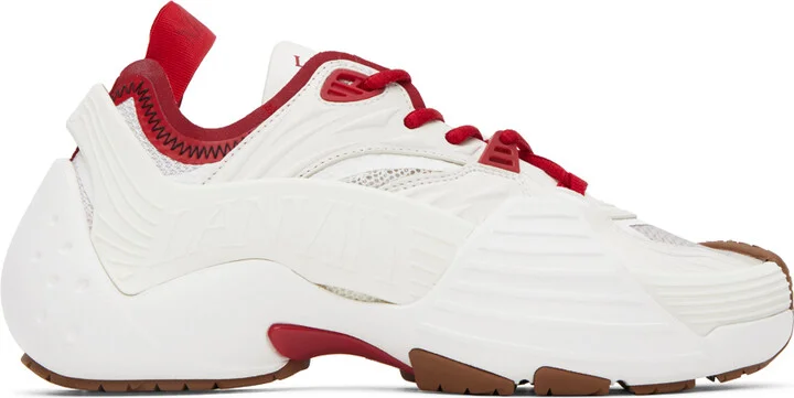 Lanvin SSENSE Exclusive Red & White Flash-X Sneakers