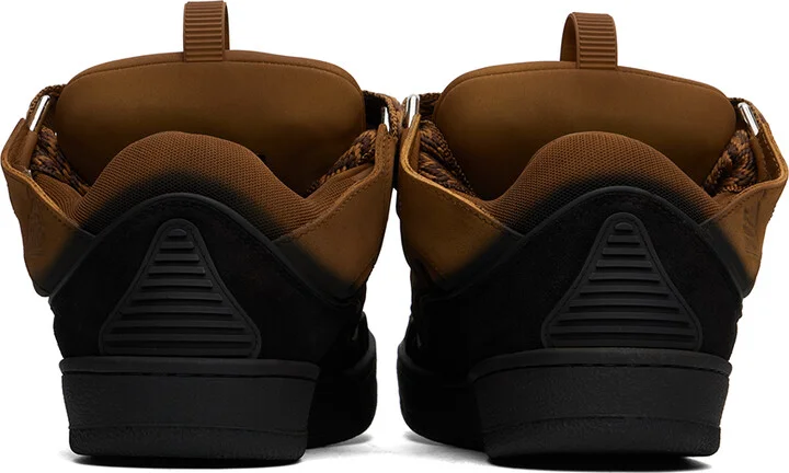 Lanvin SSENSE Exclusive Tan & Black Curb Sneakers - Image 2