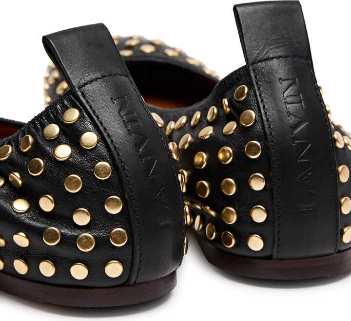Lanvin Studded Leather Ballet Flats - Image 3